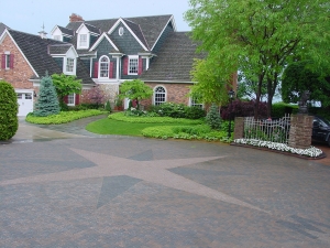 Brick paver driveway