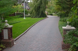 Brick paver driveway