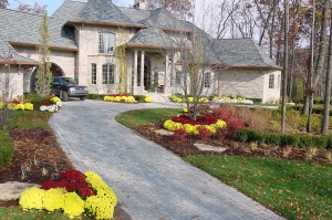 Brick paver driveway