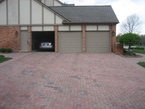 Brick paver driveway