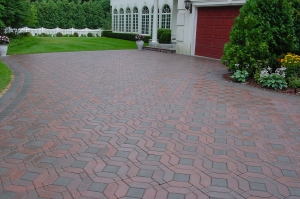 Brick paver driveway