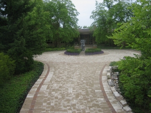 Brick paver driveway