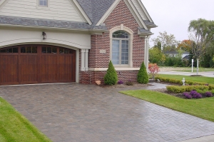 Brick paver driveway