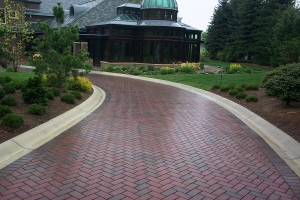 Brick paver driveway