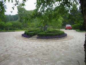 Brick paver driveway