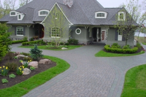 Brick paver driveway