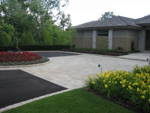 Brick paver driveway