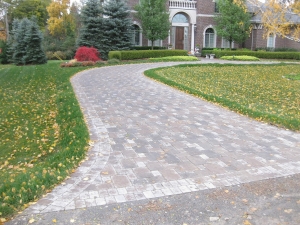 Brick paver driveway