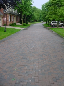 Brick paver driveway