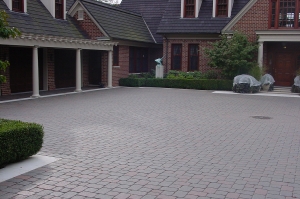 Brick paver driveway