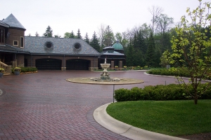 Brick paver driveway