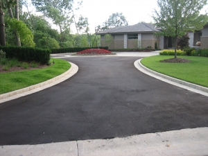 Brick paver border with brick paver circle 