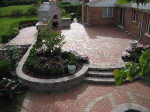 brick paver patio
backyard patio