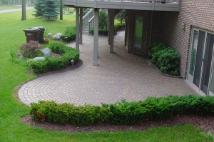 brick paver patio
backyard patio