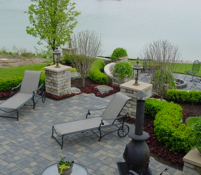 Brick &: Stone Outdoor Living Gallery  | SDS Stone Paving Oakland MI - pillars